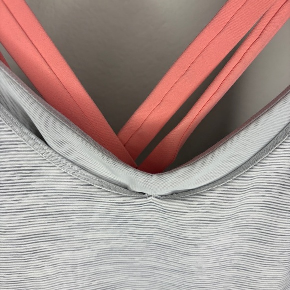 Lululemon Stash N Run Tank Gray and Coral Size 12 Athletic - Picture 4 of 10